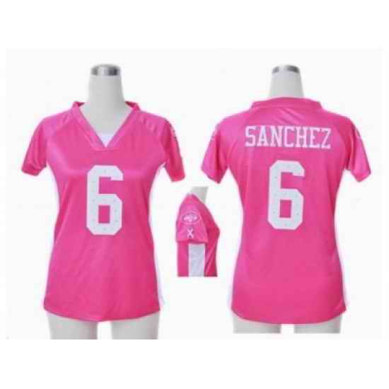 Nike Women New York Jets #6 Mark Sanchez pink jerseys[draft him ii top]